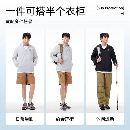 骆驼（CAMEL）男款梭织标准长防晒衣A15BAEO133 商品图3