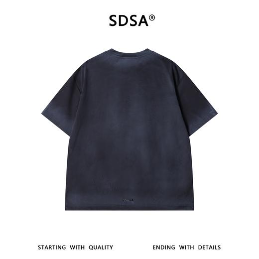 SDSA男装2026新款高贵轻奢拼图暗纹提花短袖T恤宽松圆领休闲上衣 商品图4