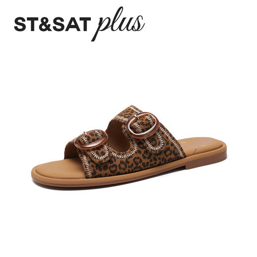 星期六26夏新款百搭柔玳扣平底凉拖SSE2110442 商品图1