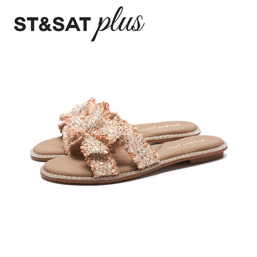 星期六26夏新款微光蝴蝶结小香风凉拖SSE2110470 商品图7