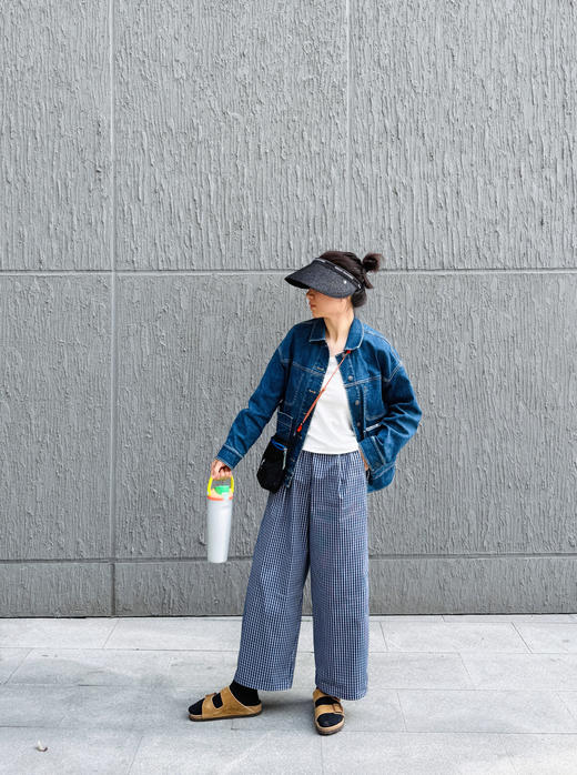 26夯货！夏+薄款｜撞色抽绳松紧腰格纹 茧型裤【包邮+三天无理由退换】 商品图10