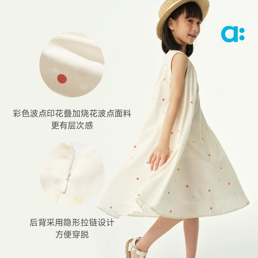 allblu幼岚【雨波织】儿童背心连衣裙26夏新品女童轻盈柔软透气 商品图4