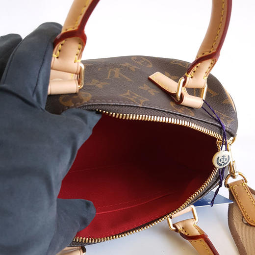 【95新】LV路易威登SPEEDY 系列M46222老花奶茶色肩带speedy20手提单肩包女士300326AK12 商品图8