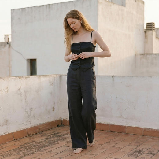 NJP/NOT JUST PAJAMA  City Light系列 提花抹胸真丝马甲上衣（带胸垫）NJP2315 商品图5