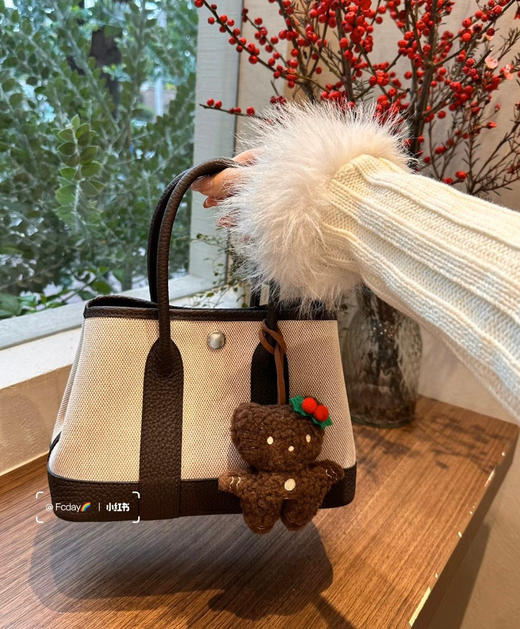 新款迷你花园包帆布拼皮 -乌木 商品图4