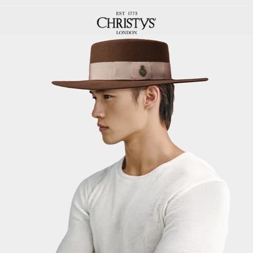 【英国王室御用品牌】Christys羊毛Canotier平顶康康帽徽章款 商品图3