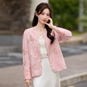 「自」全新升级【铂金会员330/天猫439/差价109】(05344)洛诗琳新中式重工刺绣外套女2026新款小个子复古国风短外套