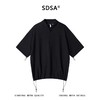 SDSA男装2026新款华夫格新中式盘扣抽绳短袖T恤宽松立领休闲上衣 商品缩略图0
