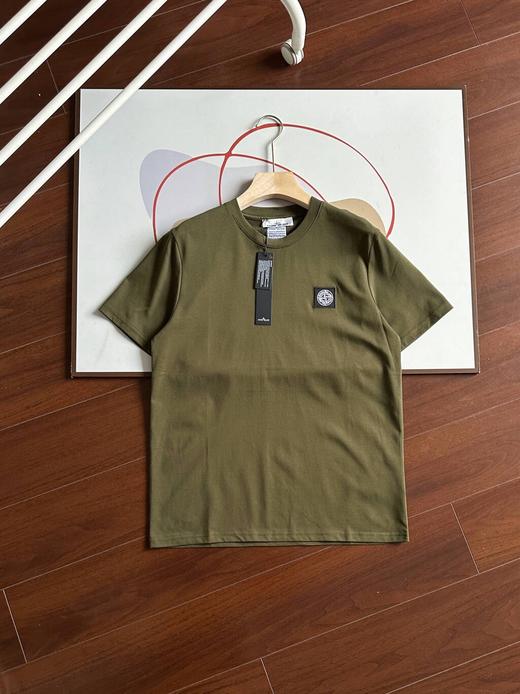 石头岛夏季胸前徽章LOGO短袖圆领T恤 商品图7