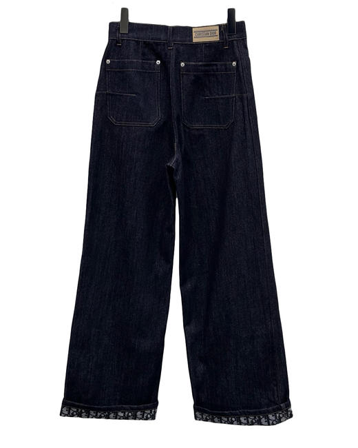 女款翻折牛仔长裤 可配套装la010 商品图1