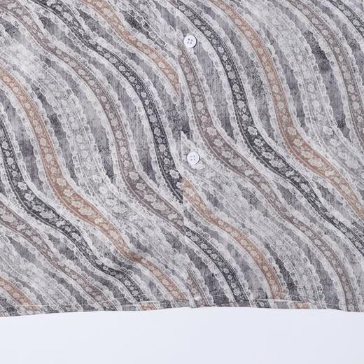 SDSA男装2026新款高贵轻奢水波纹满印古巴领短袖衬衫宽松复古上衣 商品图3