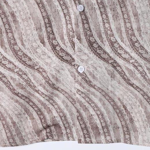 SDSA男装2026新款高贵轻奢水波纹满印古巴领短袖衬衫宽松复古上衣 商品图3