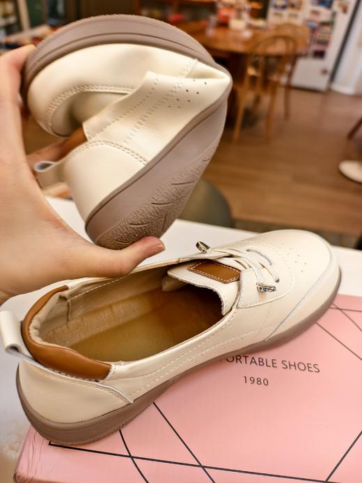 【足*健同厂同款】艾娜达一脚蹬妈妈鞋 时尚舒适老人鞋 质感 真皮鞋面+防滑鞋底+精裁设计！ 商品图2