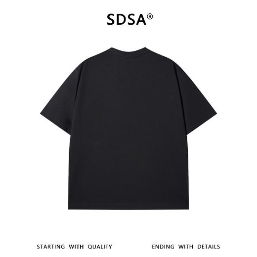 SDSA男装2026新款高贵轻奢美式简约趣味字母印花圆领短袖T恤百搭 商品图1