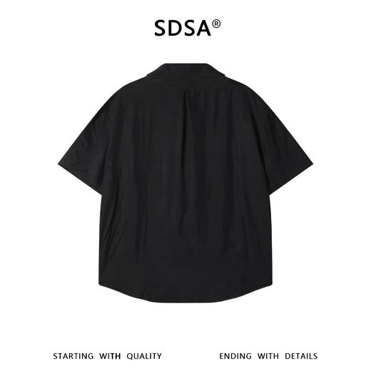 SDSA男装2026新款高贵轻奢假两件拼接短袖衬衫小众设计感宽松衬衣 商品图4