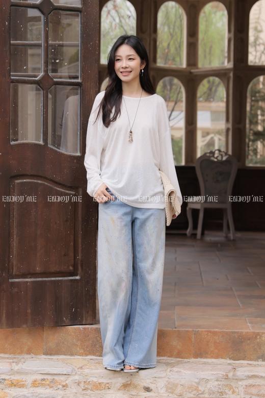 【门店同款】ENJOY夏季蓝调星河阔腿裤 171044462 商品图4