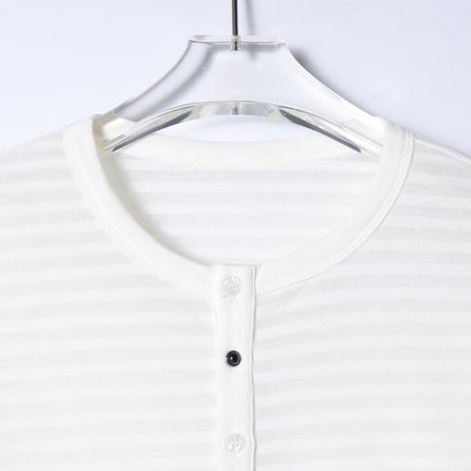 SDSA男装2026新款高贵轻奢半纽扣亨利领长袖T恤宽松圆领休闲上衣 商品图1