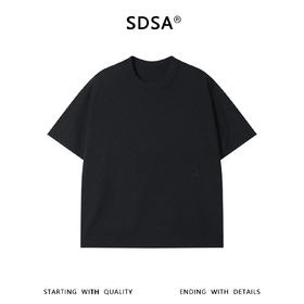 SDSA男装2026新款轻奢简约纯色肌理感针织圆领短袖T恤休闲百搭