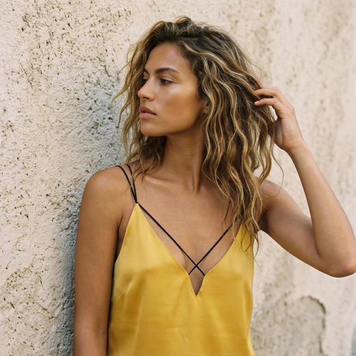 SANGLUO桑罗真丝睡裙蕾丝拼接V领吊带裙礼物03823200+03223267+03463238+03A23210 商品图2