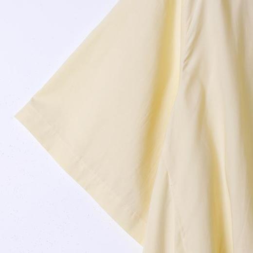 SDSA男装2026新款高贵轻奢日系简约纯色下摆褶皱翻领短袖衬衫百搭 商品图2