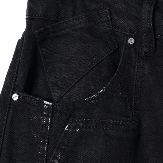 SDSA男装2026新款轻奢刷漆涂鸦印花阔腿牛仔裤日系复古宽松直筒裤 商品图3