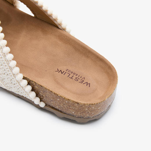 西遇厚底凉拖鞋女2026夏季新款绝美时尚度假一字拖鞋勃肯鞋半拖鞋V0066413 商品图5