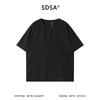 SDSA男装2026新款高贵轻奢简约拼接撞色织带设计圆领短袖T恤百搭 商品缩略图0