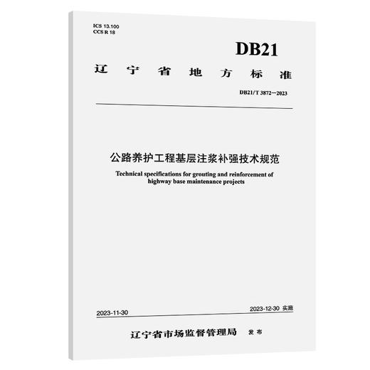 公路养护工程基层注浆补强技术规范（DB21/T 3872—2023） 商品图0