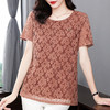 短袖蕾丝衫女夏季2026新款大码女装胖mm宽松遮肚上衣洋气小衫薄款 商品缩略图2