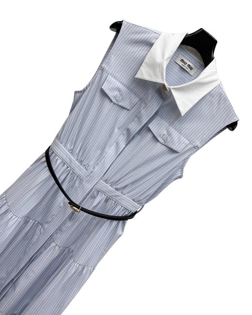 女款拼接条纹无袖连衣裙la017 商品图2