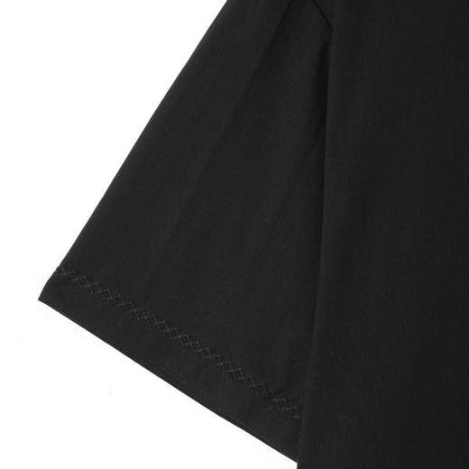 SDSA男装2026新款轻奢韩系简约拼接撞色领口设计圆领短袖T恤百搭 商品图2