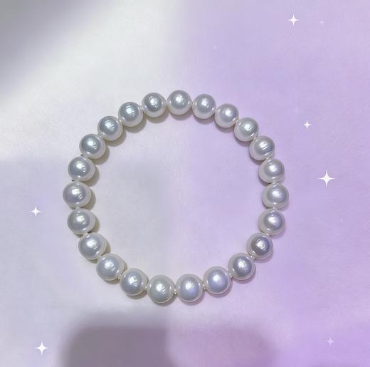 高品正圆爱迪生 9-10mm珍珠手串 强光无瑕 收藏级 [发：53] 商品图6