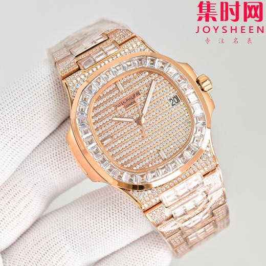 PDF百达翡丽 鹦鹉螺满天星5719系列 满钻鹦鹉螺 男士腕表 Nautilus 5719系列奢华满钻腕表 商品图0