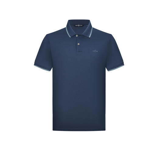 【桑蚕丝】德鲨灰色短袖上衣POLO衫男2026夏新款休闲短袖翻领T恤 商品图3