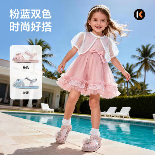 卡特兔童鞋女童漂亮公主鞋小皮鞋2026年夏季新品防滑耐磨女童凉鞋 商品图1
