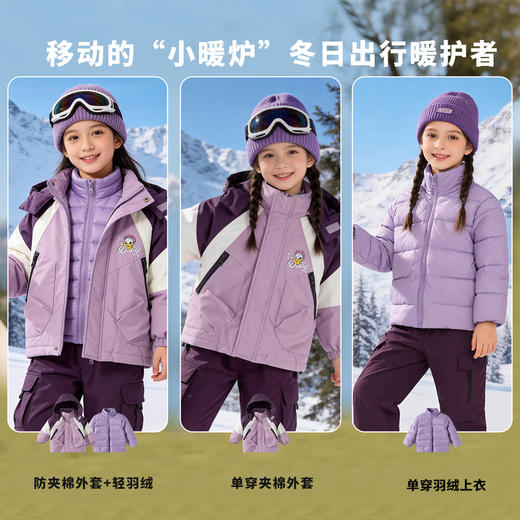 迪士尼女童羽绒服外套两件套XD4DS123 商品图4