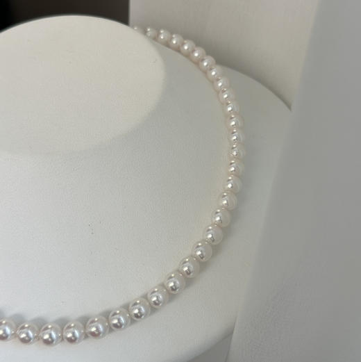 ji光akoya珠串 6-7mm 正圆 小微瑕不影响佩戴 质价比chao高 商品图3