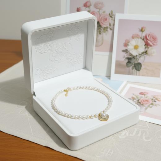 轻奢极简 7mm淡水珍珠满钻吊坠 锁骨链 毕业季礼物 [发：79] 商品图5