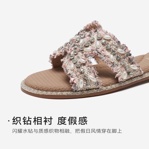 星期六26夏新款夏日漫游织钻平底凉拖SSE2110393 商品图8