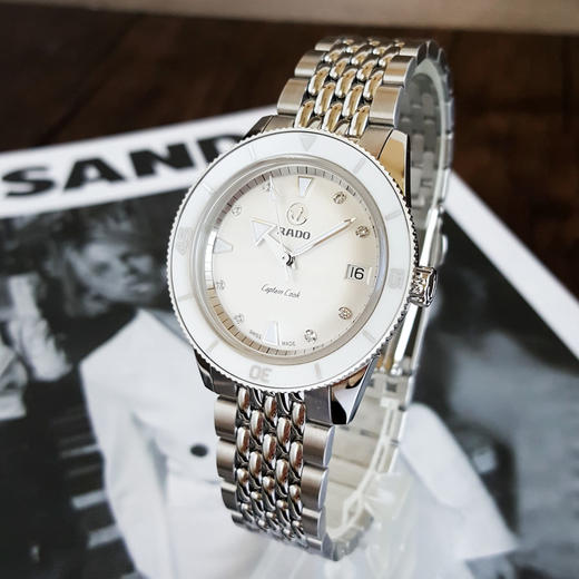 【95新】RADO 雷达R32500708自动机械机芯日期显示37MM（女款）库克船长系列精钢260326NJS08 商品图5