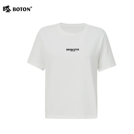 波顿女士圆领短袖净色T恤简约透气休闲LT360226 商品图5