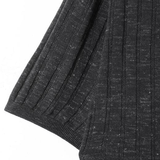 SDSA男装2026新款高贵轻奢慵懒风竖纹设计海鸥领短袖T恤百搭休闲 商品图2