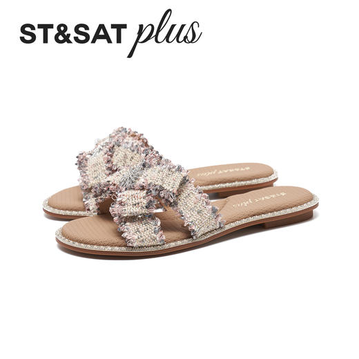 星期六26夏新款微光蝴蝶结小香风凉拖SSE2110470 商品图8