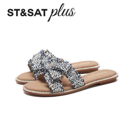 星期六26夏新款微光蝴蝶结小香风凉拖SSE2110470 商品图9