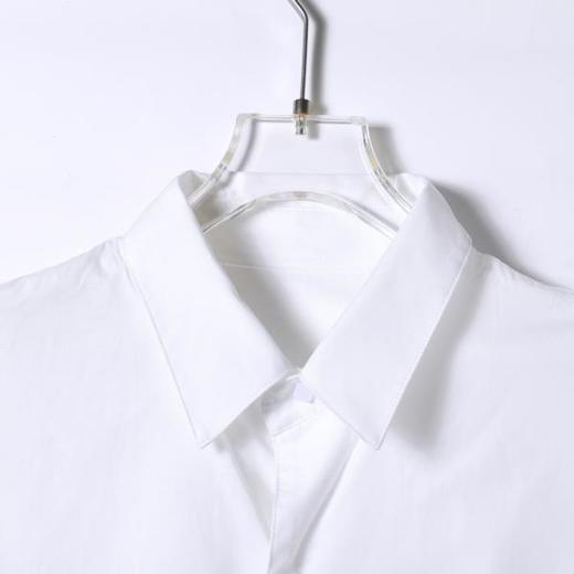 SDSA男装2026新款高贵轻奢日系简约纯色下摆褶皱翻领短袖衬衫百搭 商品图1