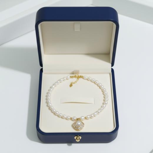 轻奢极简 7mm淡水珍珠满钻吊坠 锁骨链 毕业季礼物 [发：79] 商品图3