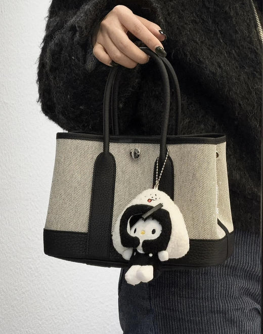 新款迷你花园包帆布拼皮 -熊猫 商品图3