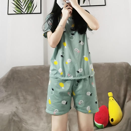 【秒杀❗️只要29.9🔥薄款睡衣套装】软 fufu 亲肤面料透气不闷汗，宽松版型不挑身形，可爱图案元气满满，睡衣套装短袖短裤甜美少女家居服女夏天可外穿QQ 商品图1