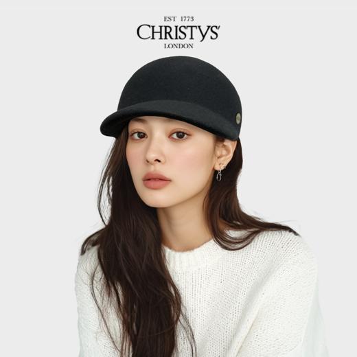【英国王室御用品牌】Christys羊毛兔毛马术帽圆顶-摩登黑 商品图2