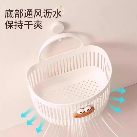 【免打孔不伤墙！可拆卸清洗重复用】多功能挂篮卫生间浴室化妆品洗脸巾收纳筐厨房宿舍床边壁挂式吊篮。TA 商品图3